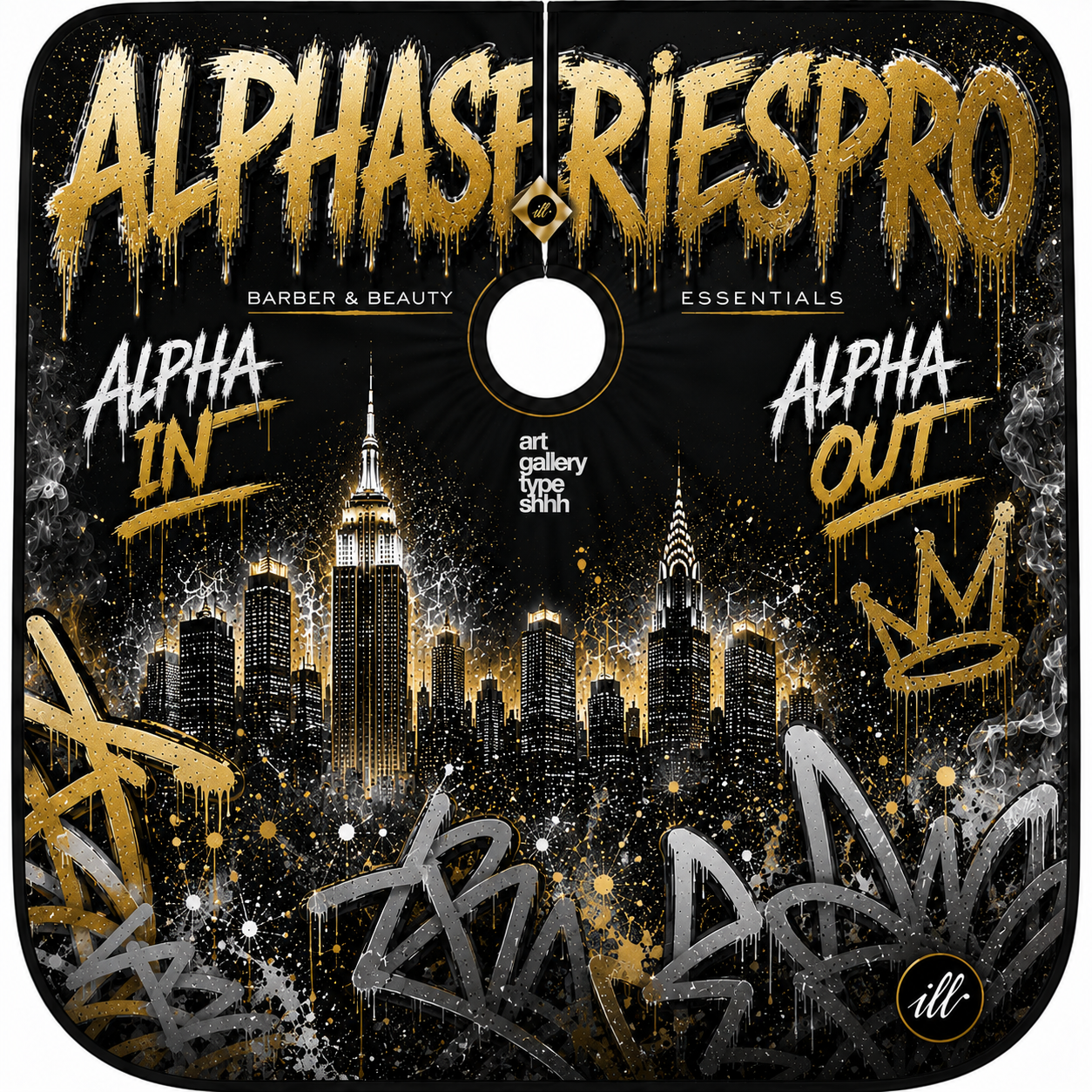 Signature Barber Cape Alpha Graffiti…
