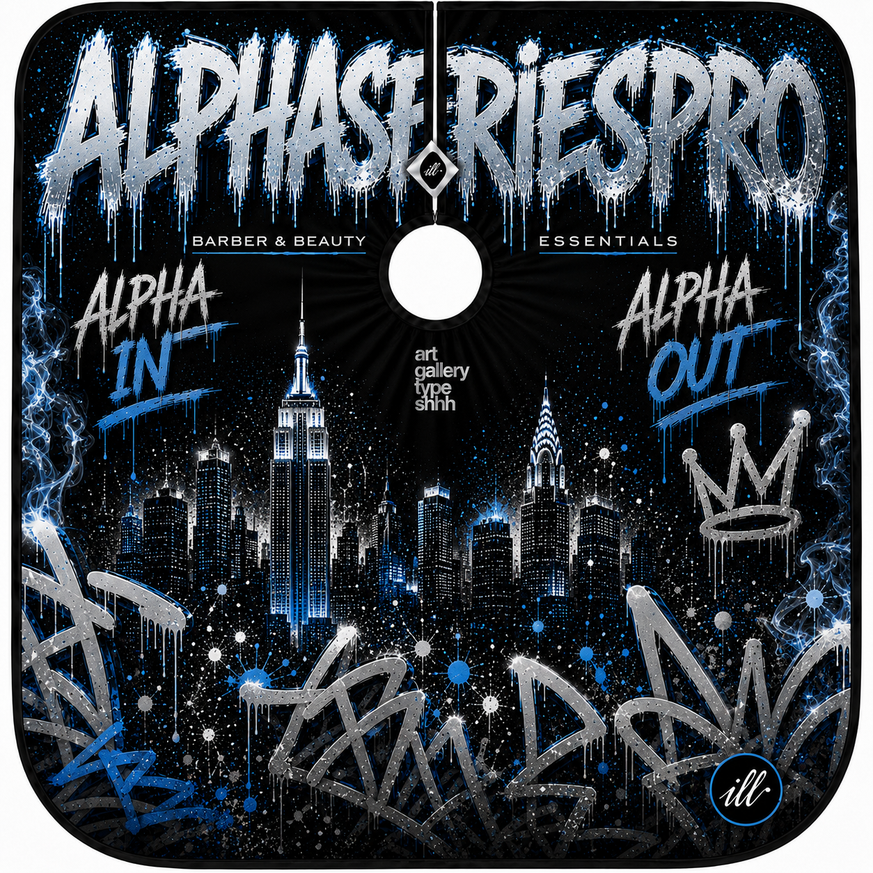 Signature Barber Cape Alpha Graffiti…