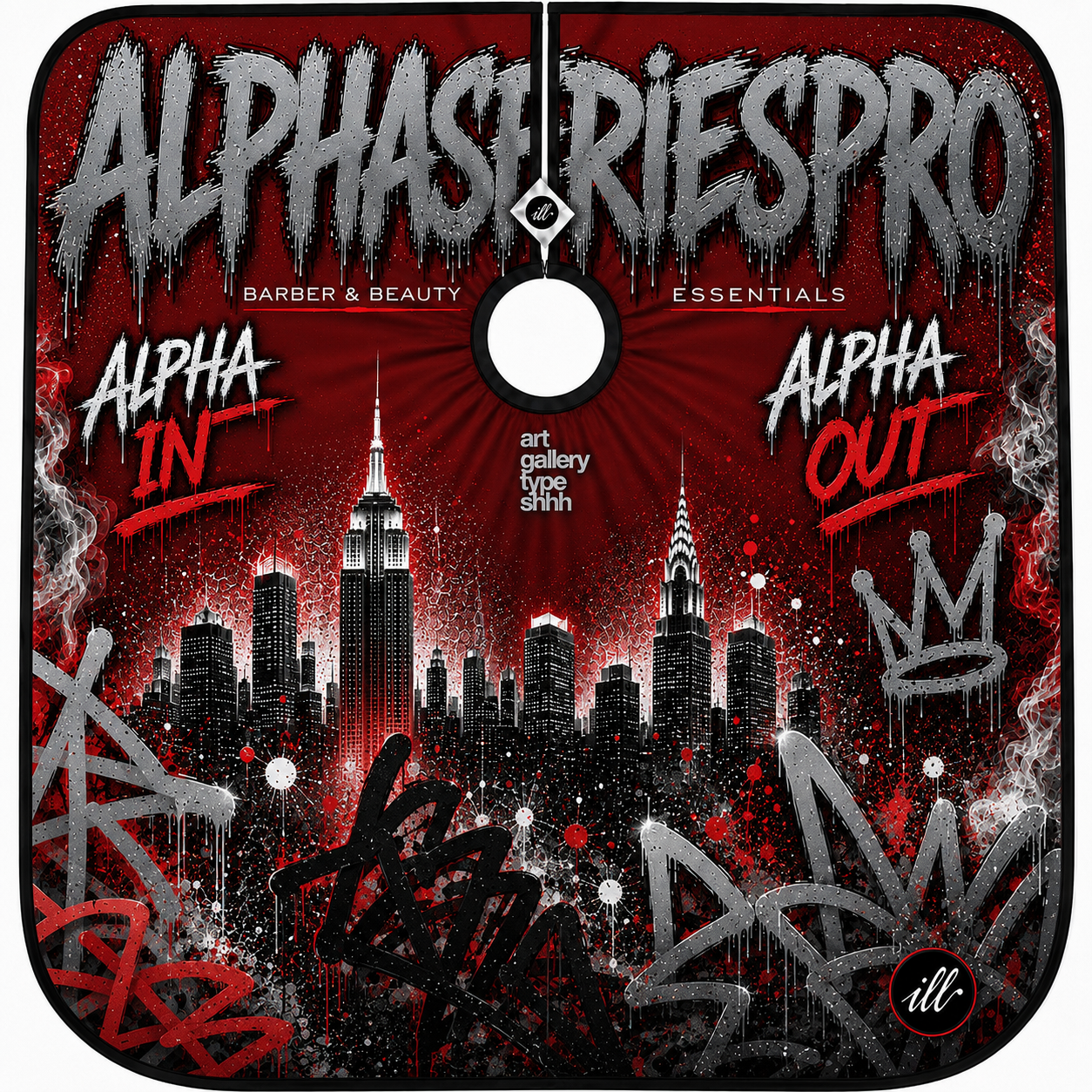 Signature Barber Cape Alpha Graffiti…