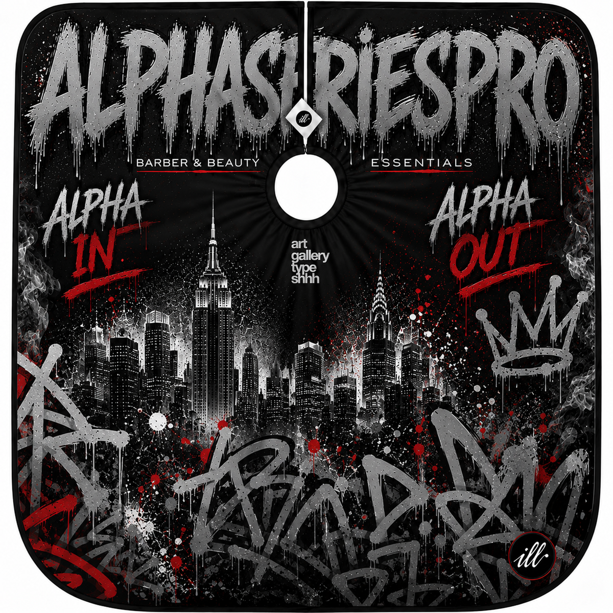 Signature Barber Cape Alpha Graffiti…