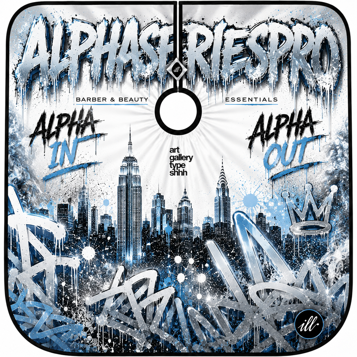 Signature Barber Cape Alpha Graffiti…