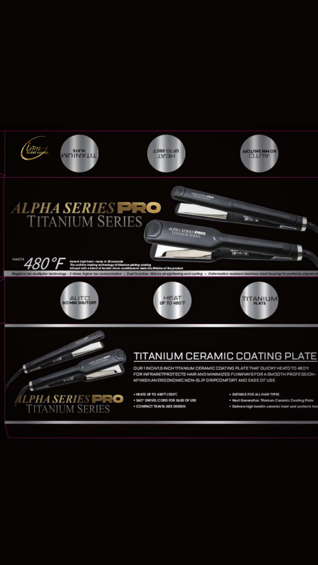 Titanium Series Flatiron 1”