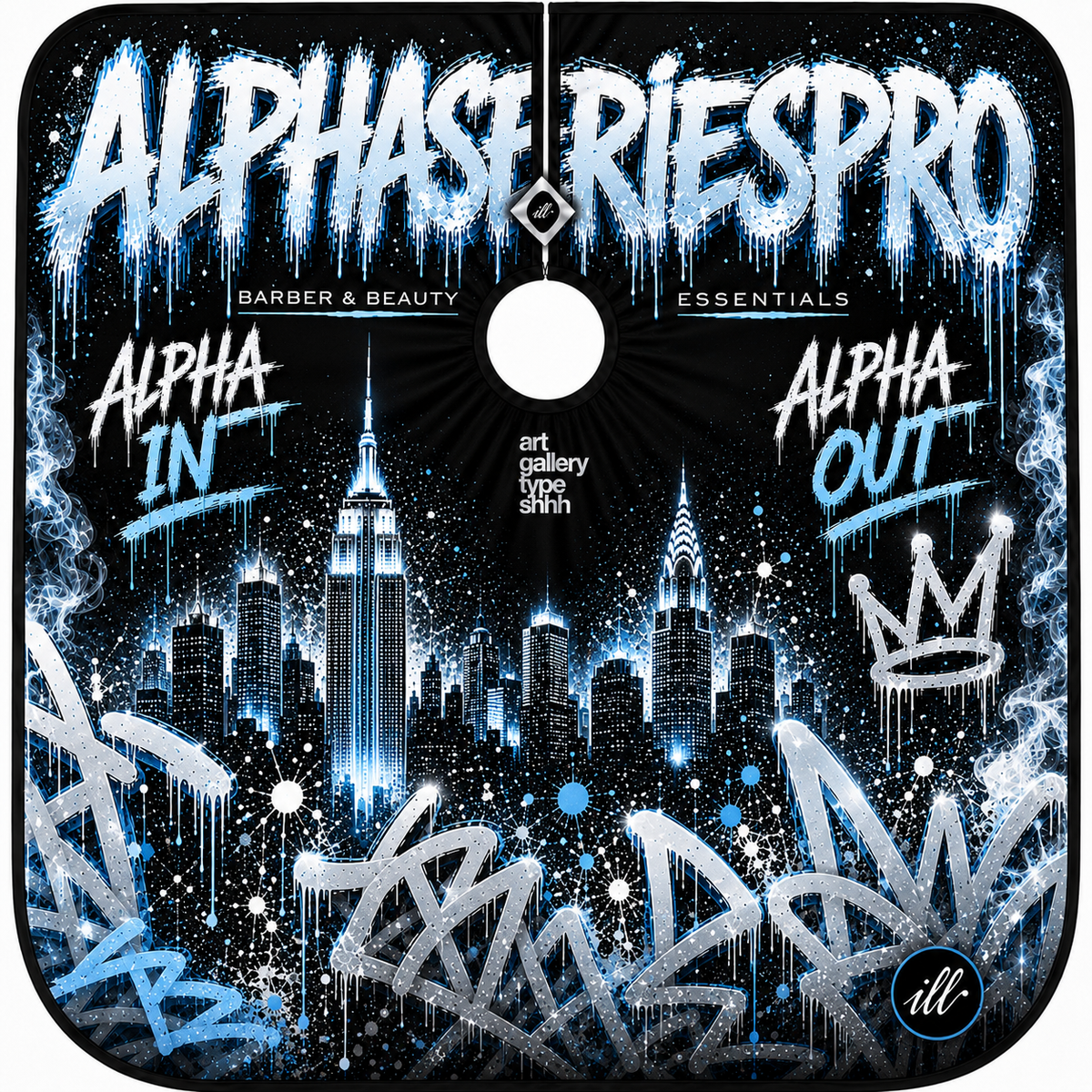 Signature Barber Cape Alpha Graffiti…