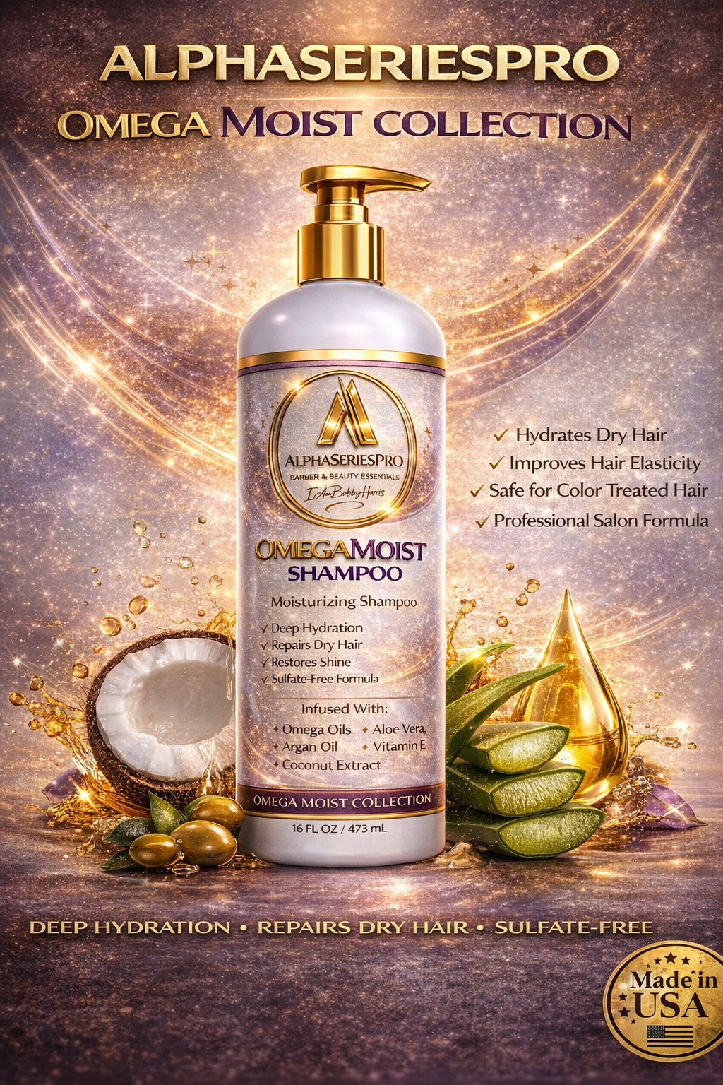Omega Moist Collection Shampoo 16oz