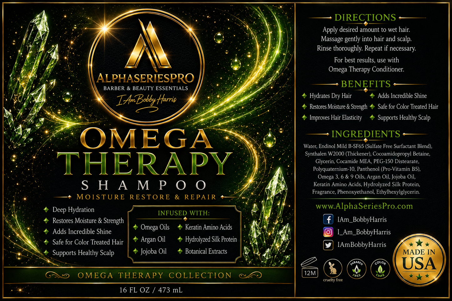Omega Therapy Collection Shampoo 16oz