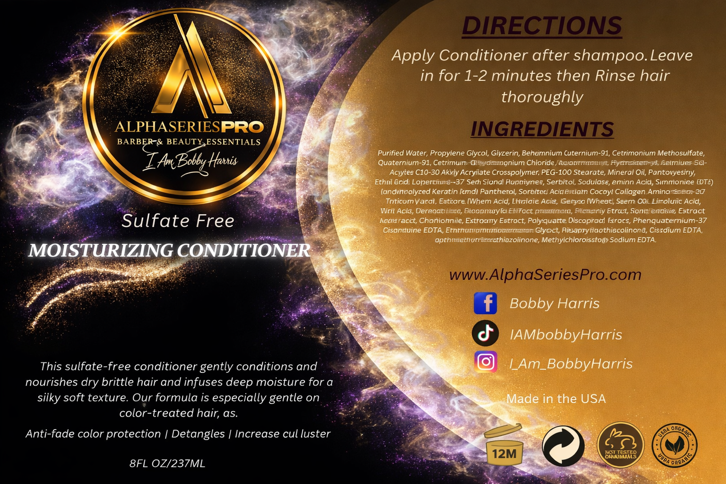 Moisturizing Conditioner (Sulfate Free) 32oz