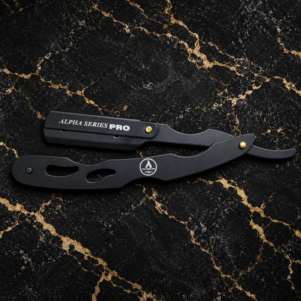 Alpha Series Pro Alpha 3 Execution swing-lock razor in black