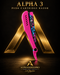 Alpha 3 Push Cartridge Razor – Pink