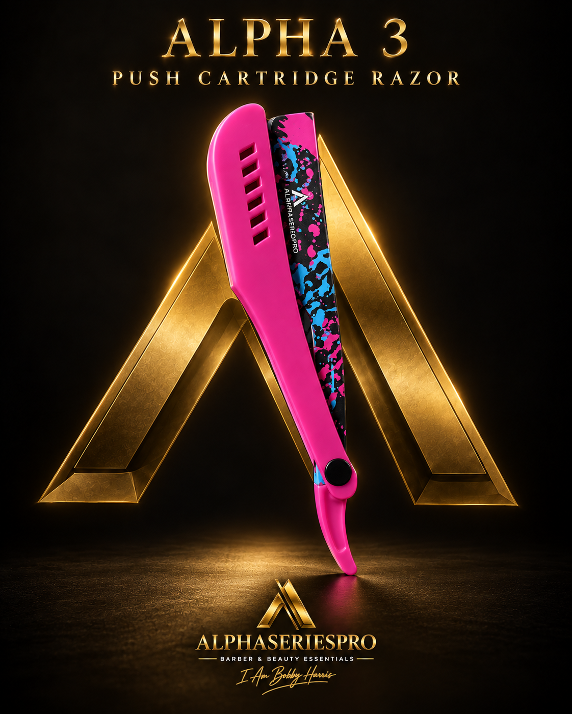 Alpha 3 Push Cartridge Razor – Pink