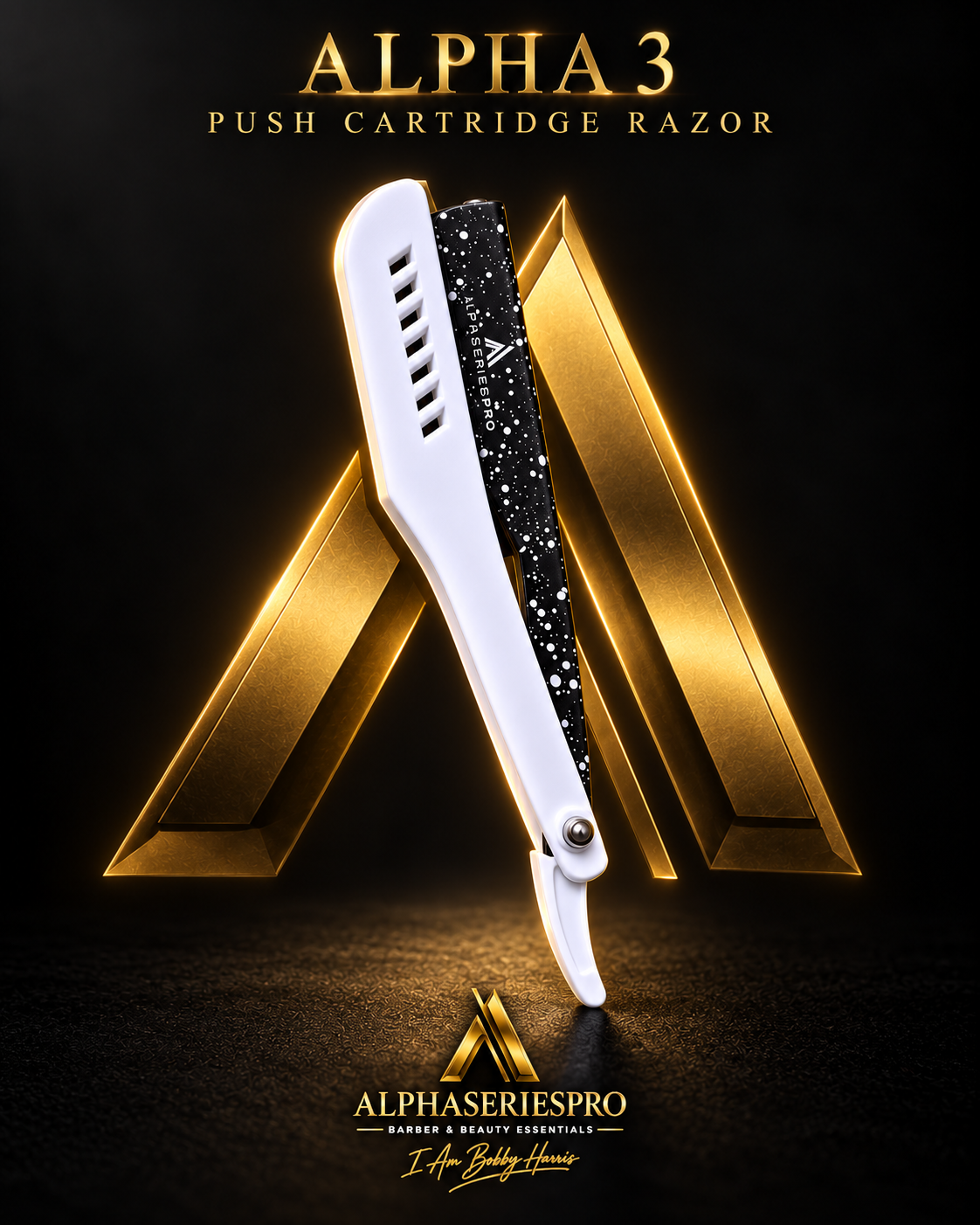Alpha 3 Push Cartridge Razor – White