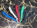 Alpha Series Pro razors in blue, white, red, green and black