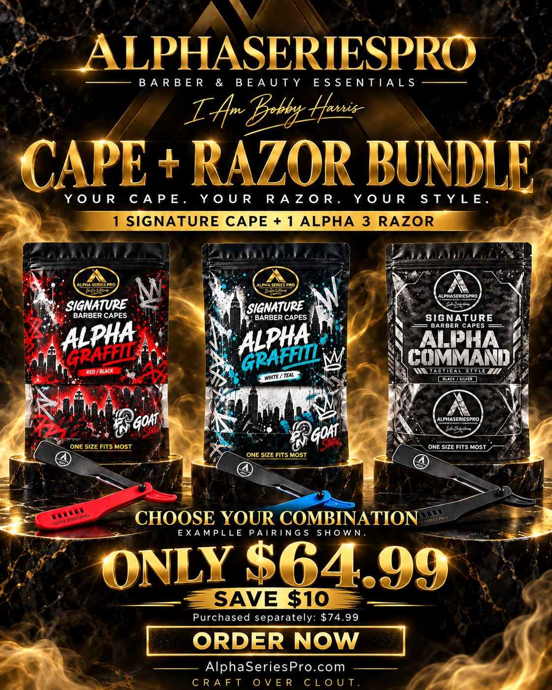 Cape and Alpha 3 Razor Bundle — $64.99