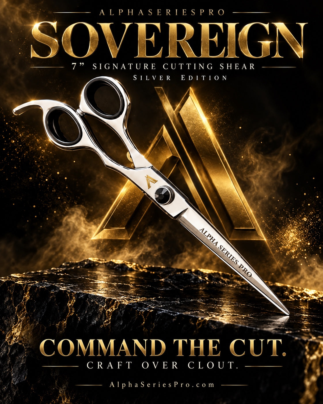 AlphaSeriesPro SOVEREIGN 7” Signature Cutting Shear — Silver