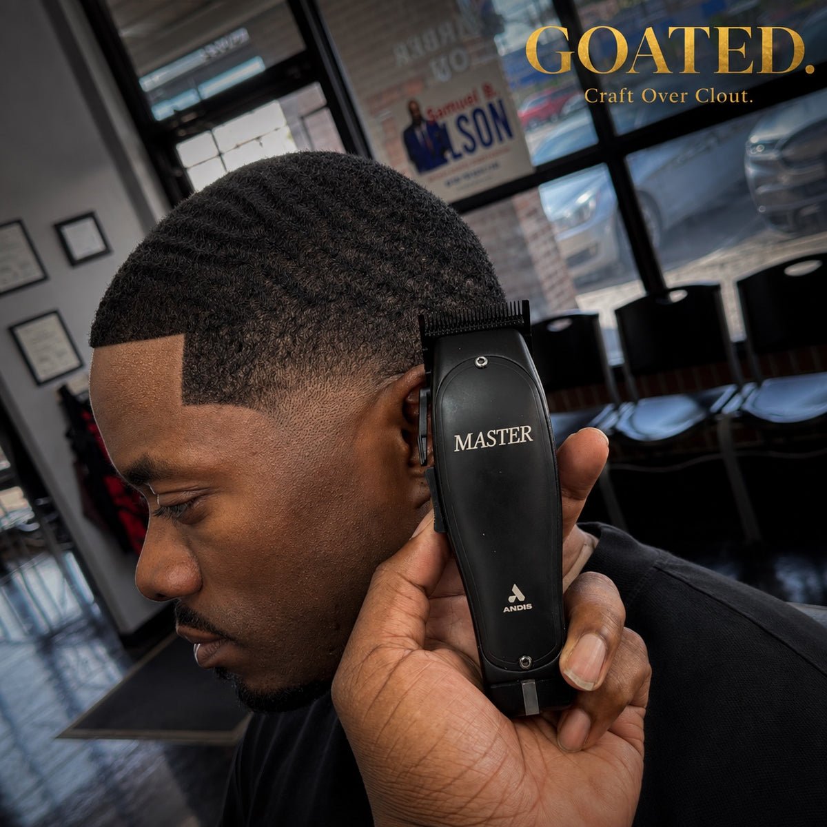 Fade and precise line-up with Andis Master by Bobby Harris