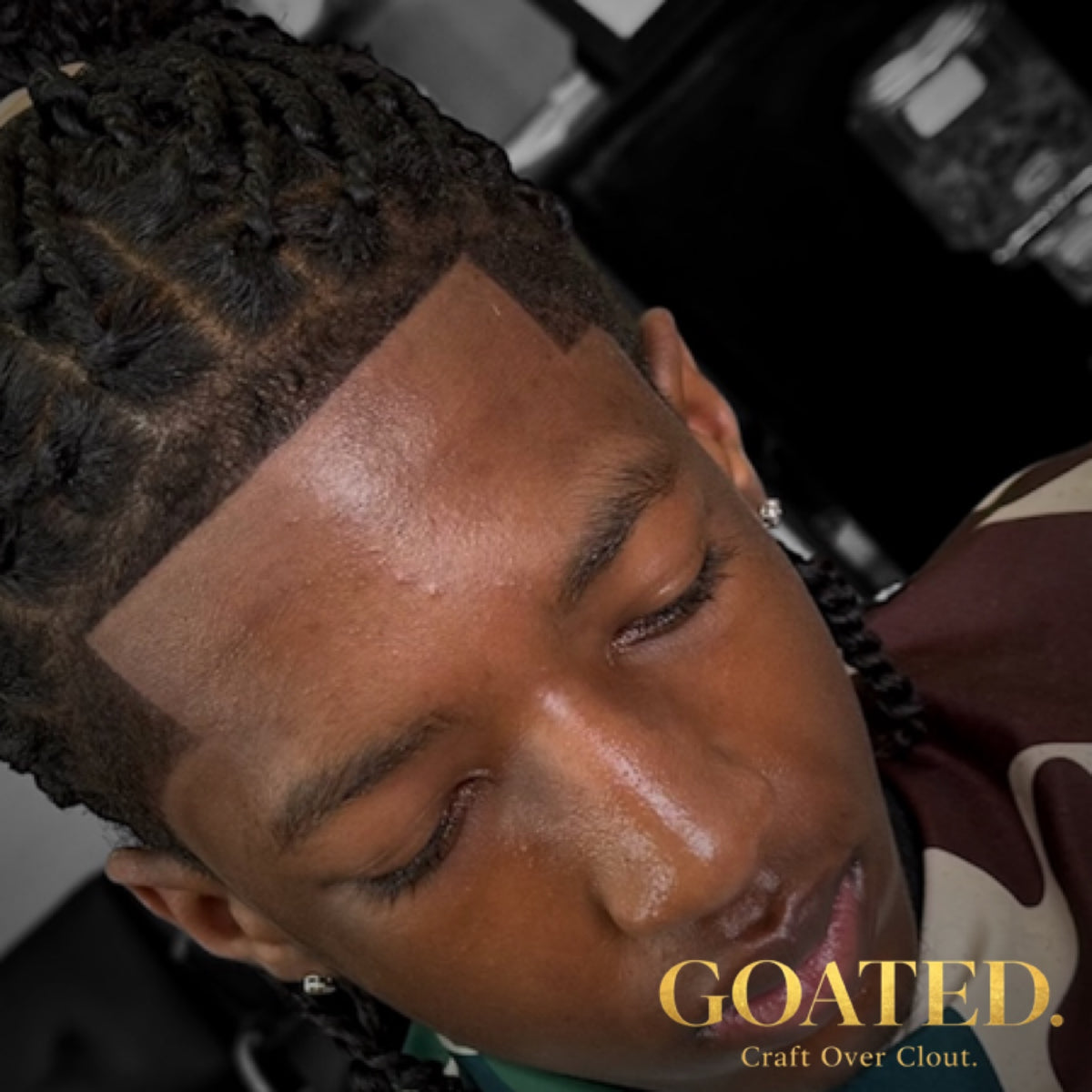 Braids and precision line-up by Bobby Harris