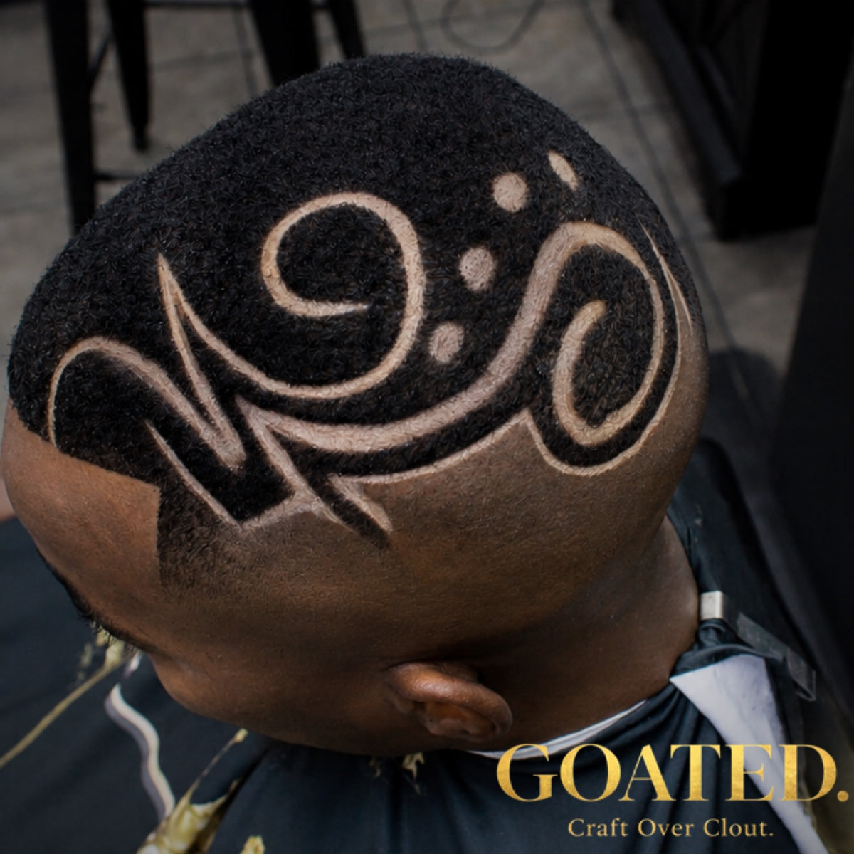 Men's freestyle design with circular detail by Bobby Harris using Alpha Series Pro