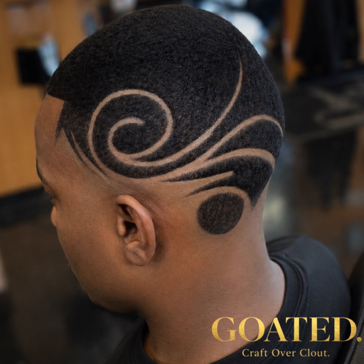 Men's freestyle design with sweeping lines by Bobby Harris using Alpha Series Pro