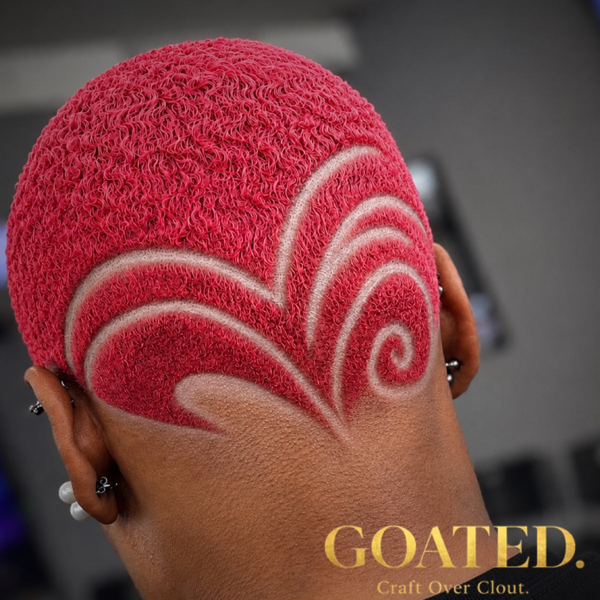 Women's pink color and freestyle design, back view by Bobby Harris using Alpha Series Pro