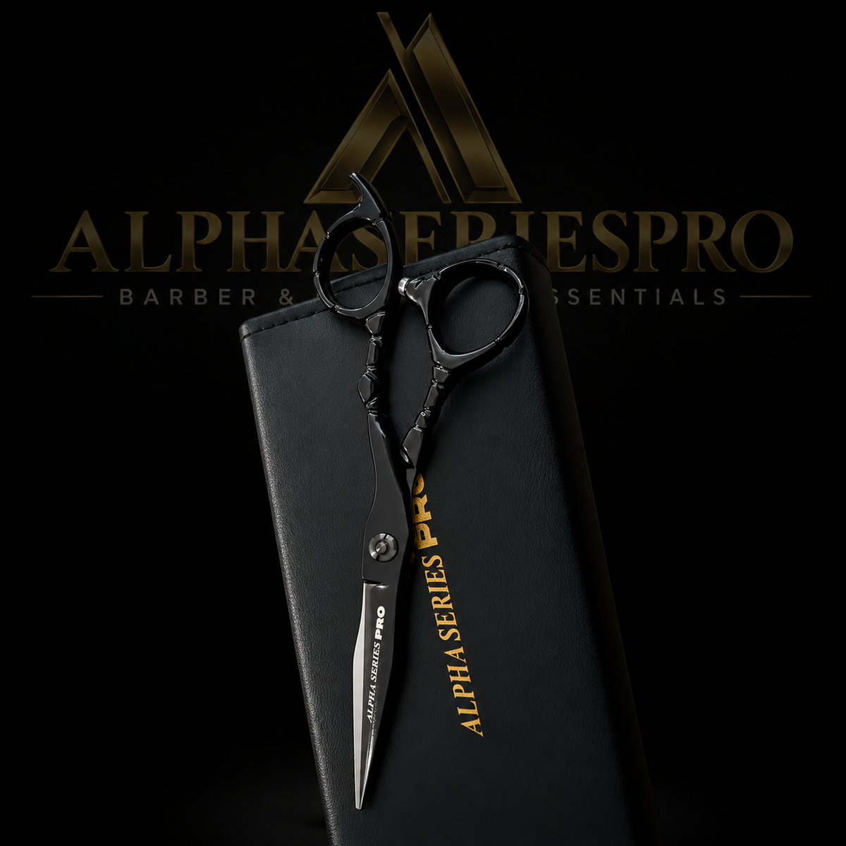Signature Shear Collection (Dagger) 6” Black on a black Alpha Series Pro studio background