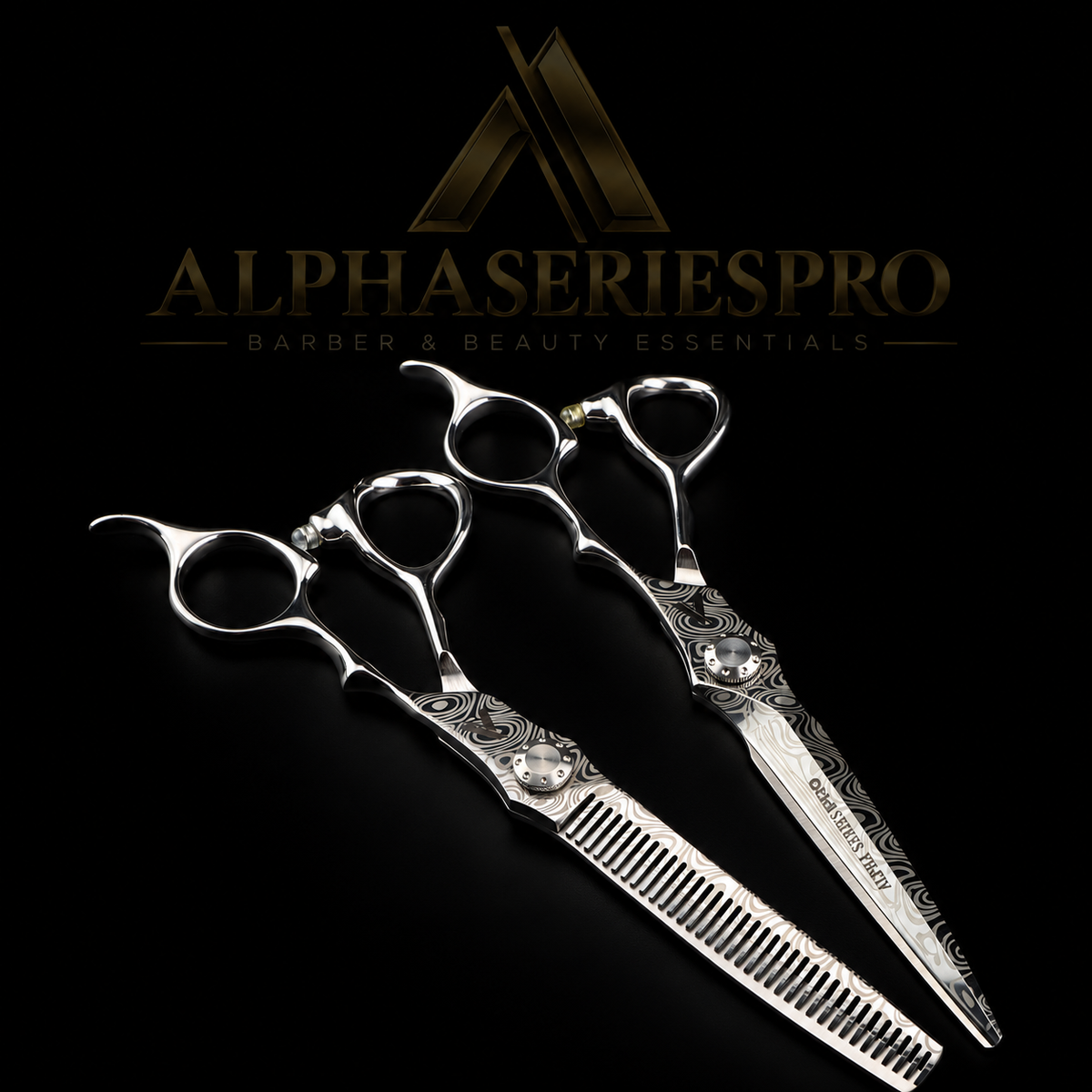 Signature Shear (Thinning Shear) on a black Alpha Series Pro studio background